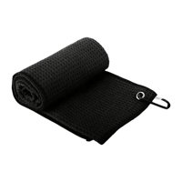 Ioensy - Toalla De Golf, Accesorio De Golf, Pequeña, Suave, Absorbente, Para Limpiar Pelotas De Golf, Color Negro