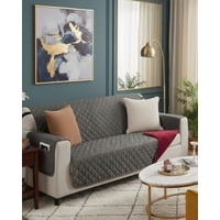 Todo Para El Hogar - Set De Cubre Sillon Con Bolsas Diseño Reversible 3 Cuerpos