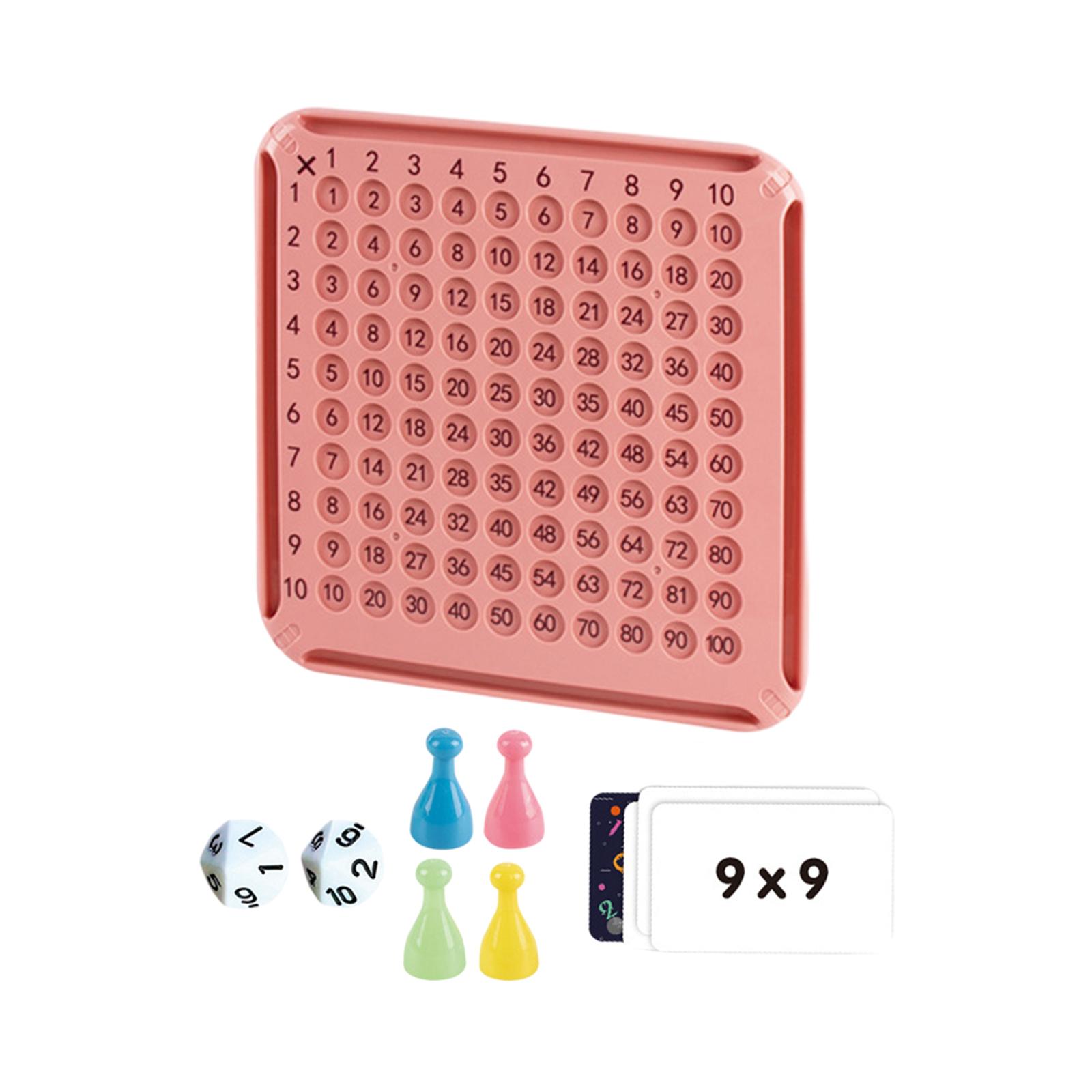 Bothyi - Juego De Mesa De Multiplicación, Juguetes De Aprendizaje Temprano, Juego De Mesa De Matemáticas Para Niños, Regalos, Rosa