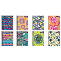 Cuaderno Colon: Pack 4 Cuadernos Triple Diseños Femeninos 7Mm 150 Hojas