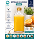 thumbnail image 2 of Pack 24 Botellas Vidrio 200ml Tapas de Colores Frascos para Jugos Bebidas Kombucha y Cocina, 2 of 4