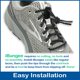 thumbnail image 5 of Cordón de zapato IBUNGEE LACES 97 cm Reflectante Negro, 5 of 6