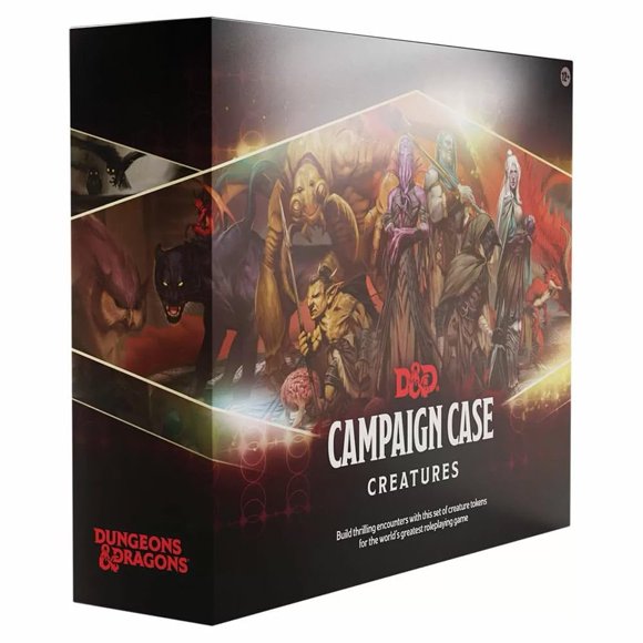 Estuche de campaña: criaturas de mazmorras y dragones con fichas