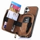thumbnail image 4 of Funda Tipo Cartera con Correa Cruzada para iPhone 16 Plus Protección Contra Golpes Marrón, 4 of 6