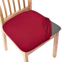 Xusx111 - Cubiertas De Asiento Para Silla De Comedor Conjunto De 4, Silla Lavable Extraíble De Ajuste Estirable Protector Del Cojín Del Asiento Cubiertas Deslizantes Rojas