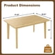 thumbnail image 2 of Rustic Farmhouse DiningTable - Solid Wood Frame, Minimalist Retro Dining Table for Dining Room, Living Room, Natural, 2 of 3