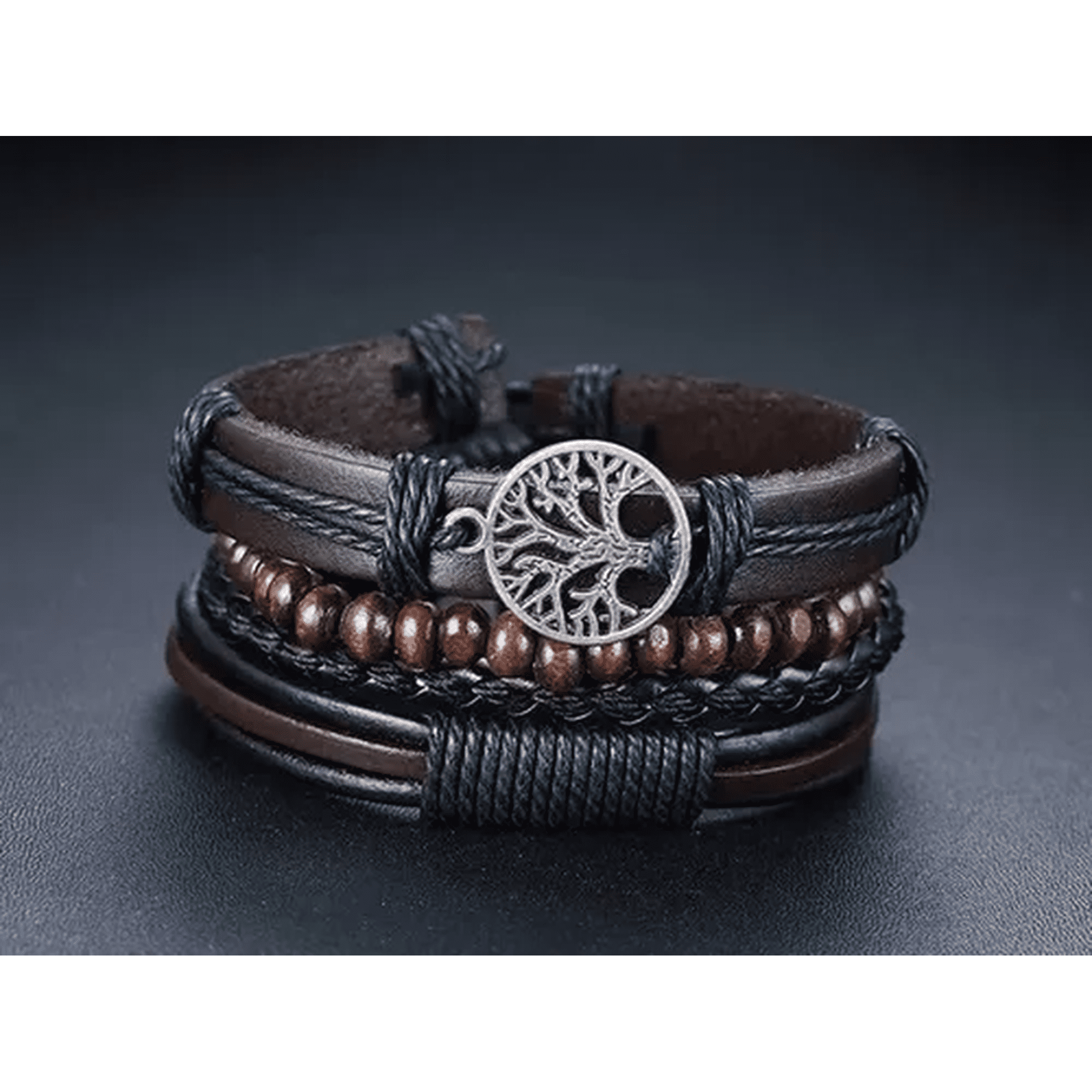 Genérico - Pulsera Cuero Árbol De La Vida Hombre/mujer