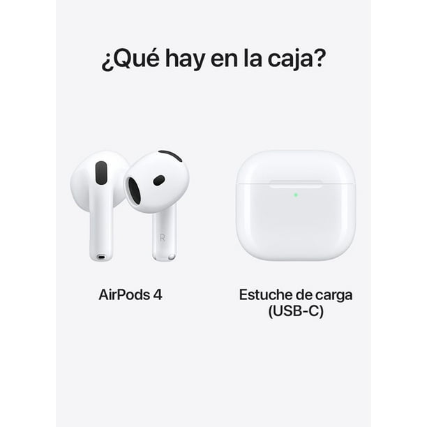 Audífonos In-ear AirPods 4 MXP63AM/A Bluetooth 5.3 Blanco | Lider