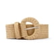 thumbnail image 1 of Cinturón Hihope Caqui Trenzado de Paja con Cintura Elástica, 1 of 6