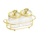 thumbnail image 1 of Bandeja De Aperitivos Con Tapa Con Platos De Soporte Para Bodas, Tarro De Almacenamiento De Alimentos Para Fiestas, 2 Cuencos Transparentes, 1 of 5