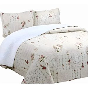 Genérico - Cubrecama Quilt Sherpa 2 Plazas 200X230 15
