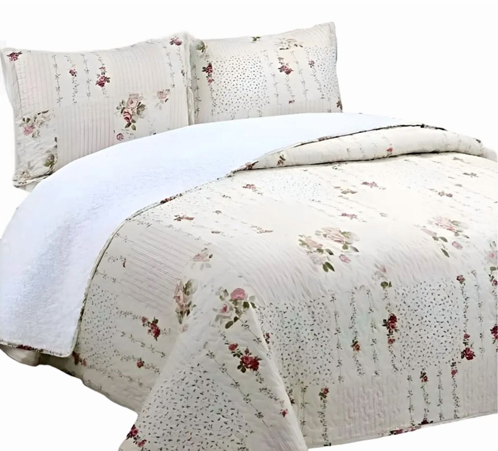 Genérico - Cubrecama Quilt Sherpa 2 Plazas 200X230 15