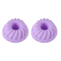 Magideal - 2 Moldes De Silicona Estriados Para Hornear, Moldes Para Hornear, Moldes Antiadherentes Para Pasteles, Color Morado Púrpura