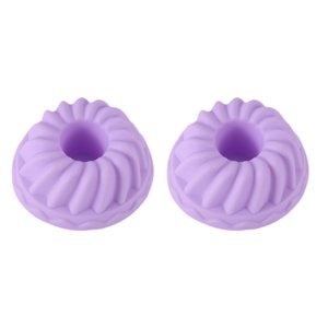 Magideal - 2 Moldes De Silicona Estriados Para Hornear, Moldes Para Hornear, Moldes Antiadherentes Para Pasteles, Color Morado Púrpura