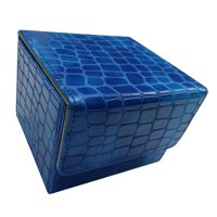 Ioensy - Caja Para Baraja De Cartas Coleccionables, Almacenamiento De Cuero Pu Para Álbum De Cartas De Fútbol Tcg, Color Azul