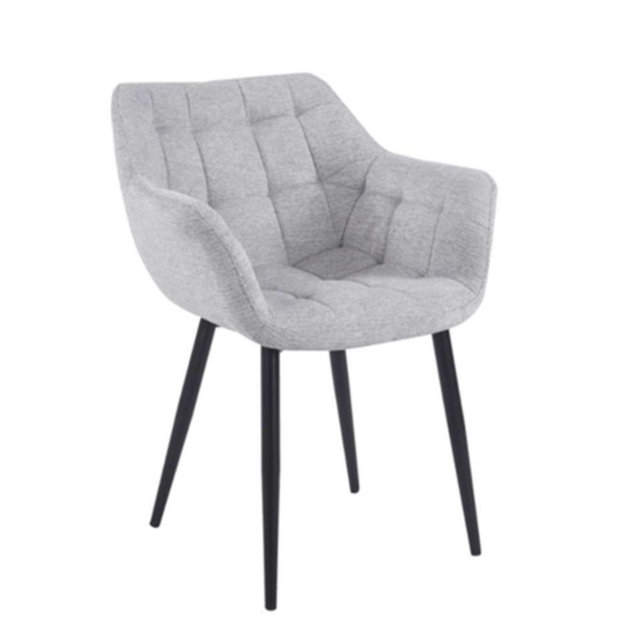 Sitial Butaca Capitone Top Arpi Lino - Gris - Negro