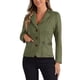 thumbnail image 1 of INSPIRE CHIC Chaqueta de Halloween para Mujer de Imitación de Gamuza con Manga Larga, Cuello con Solapa y Botones, Talla S, Verde Militar, 1 of 6