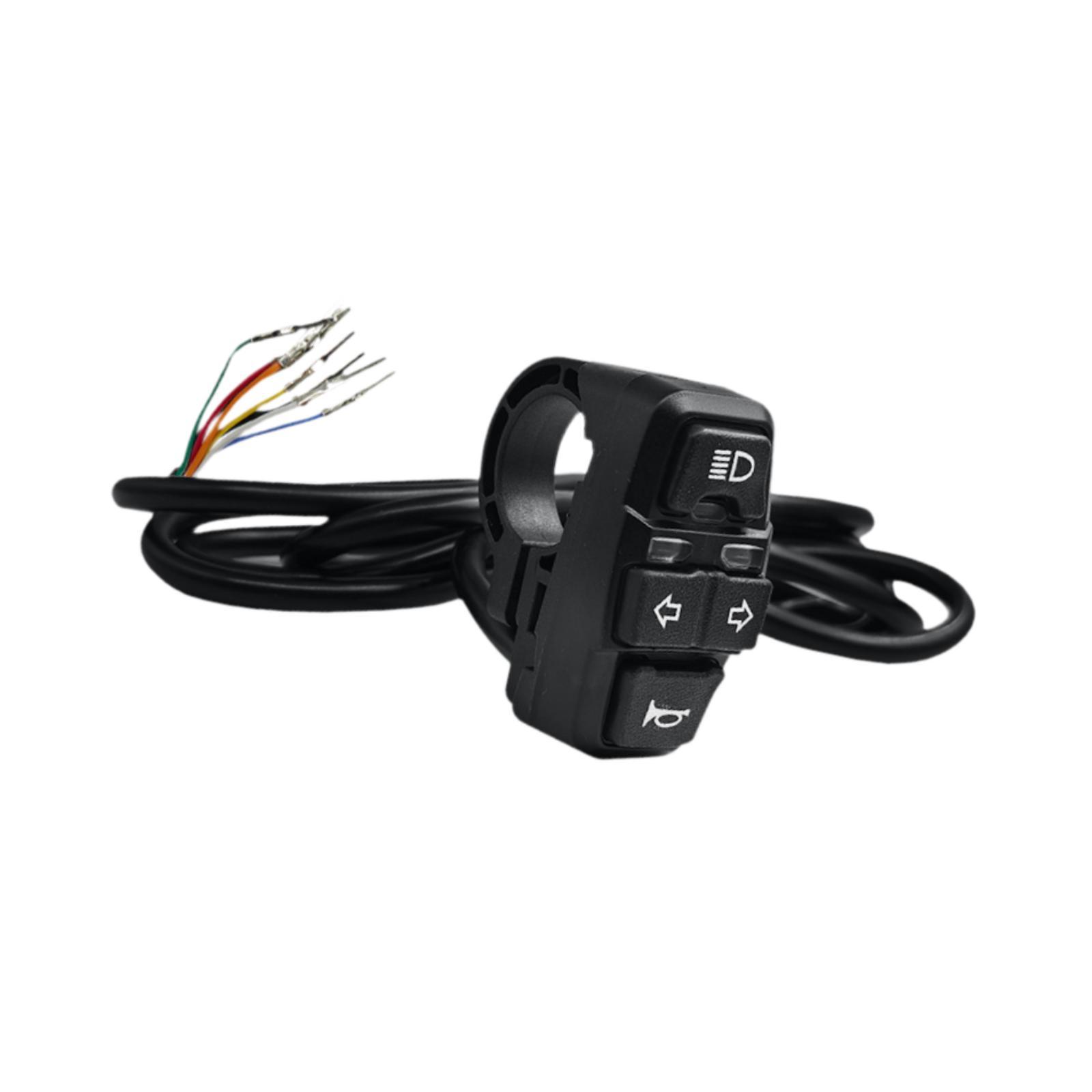 Magideal - Luz De La Cabeza Giro Con Conjunto Del Interruptor De La Bocina Para El Manillar De La Motocicleta De 22 Mm