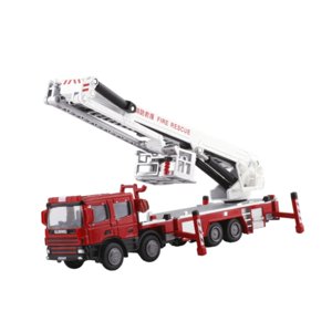 Bothyi - Camión De Bomberos De Fundición A Presión, Vehículo De Bomberos Con Escalera A Escala 1/50 Para Niños De 3, 4, 5 Y 6 Años