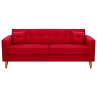 Bodevir - Sofa New Retro 3Cg Felpa 04 Rojo