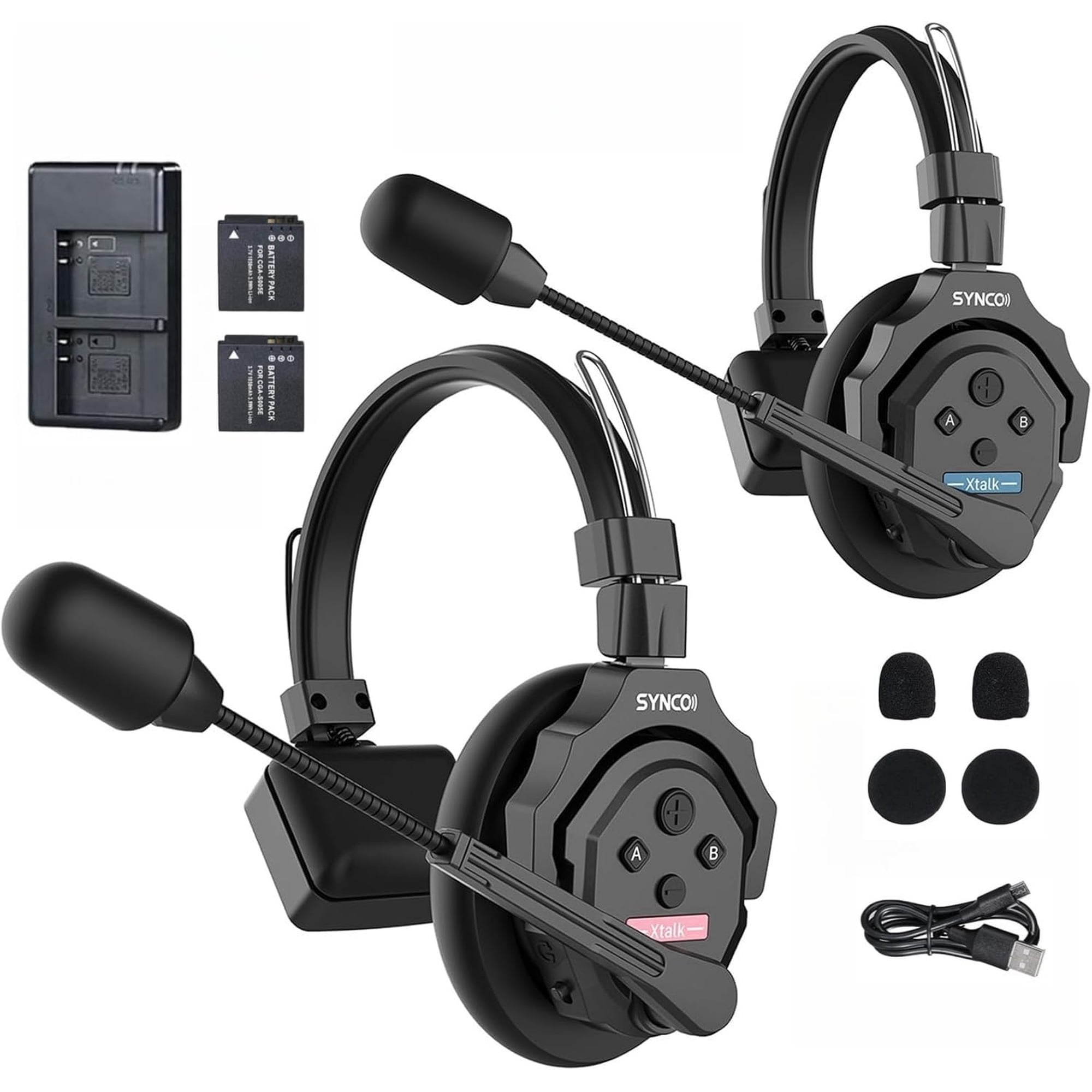 Auriculares Inalámbricos Con Intercomunicación Keenous Synco Xtalk X2 De 350 M De Alcance