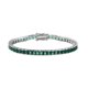 thumbnail image 1 of Pulseras de Tenis para Mujer, Espinela Verde Creada/circonia Cúbica/rubí Creado Pulsera de Plata Esterlina S925 para Esposa (Piedra Preciosa Corte Princesa 3 X 3 Mm 6-7.5 Pulgadas), 1 of 4