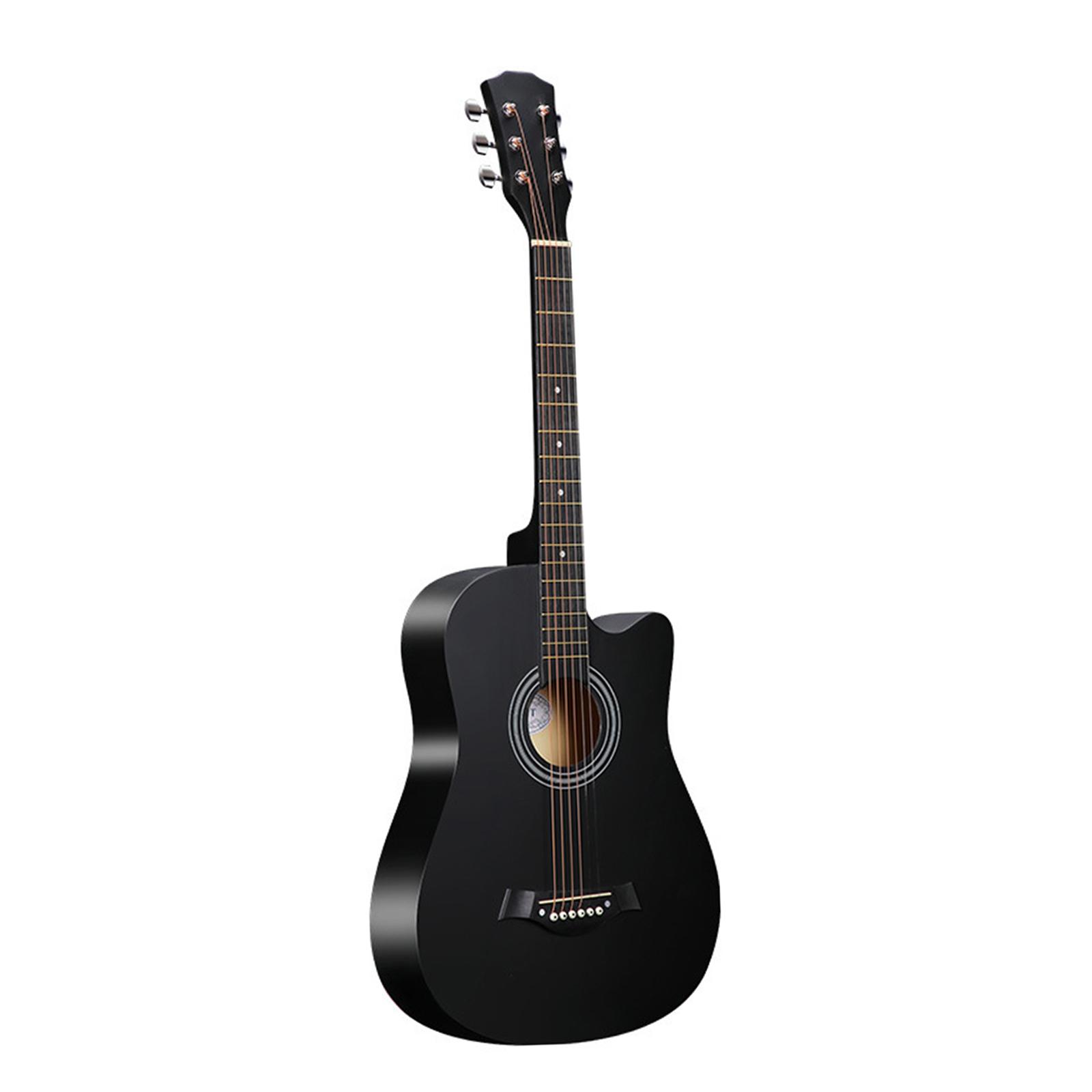 Bothyi - Guitarra Acústica De 38 Pulgadas, Sonido Claro, Música Profesional Para Regalo, Niños, Niñas, Negro