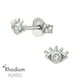 thumbnail image 1 of Aros Plata 925 De Ojo Turco Con Cristal Plateado, 1 of 2