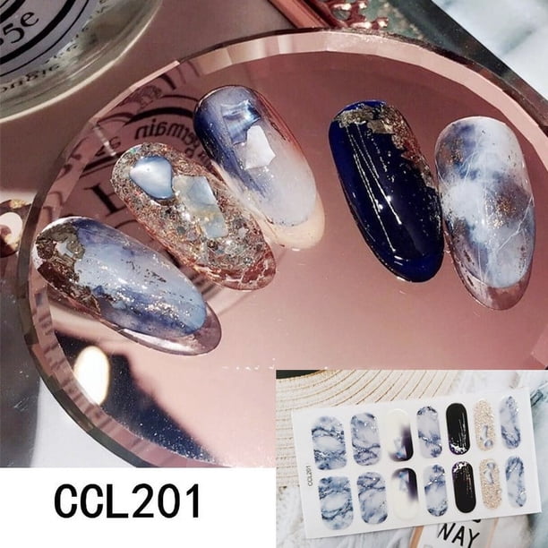 Holographic Y2K Nail Strips - Full Wraps, Self-Adhesive, Glossy, and DIY Nail Art Decals for Women