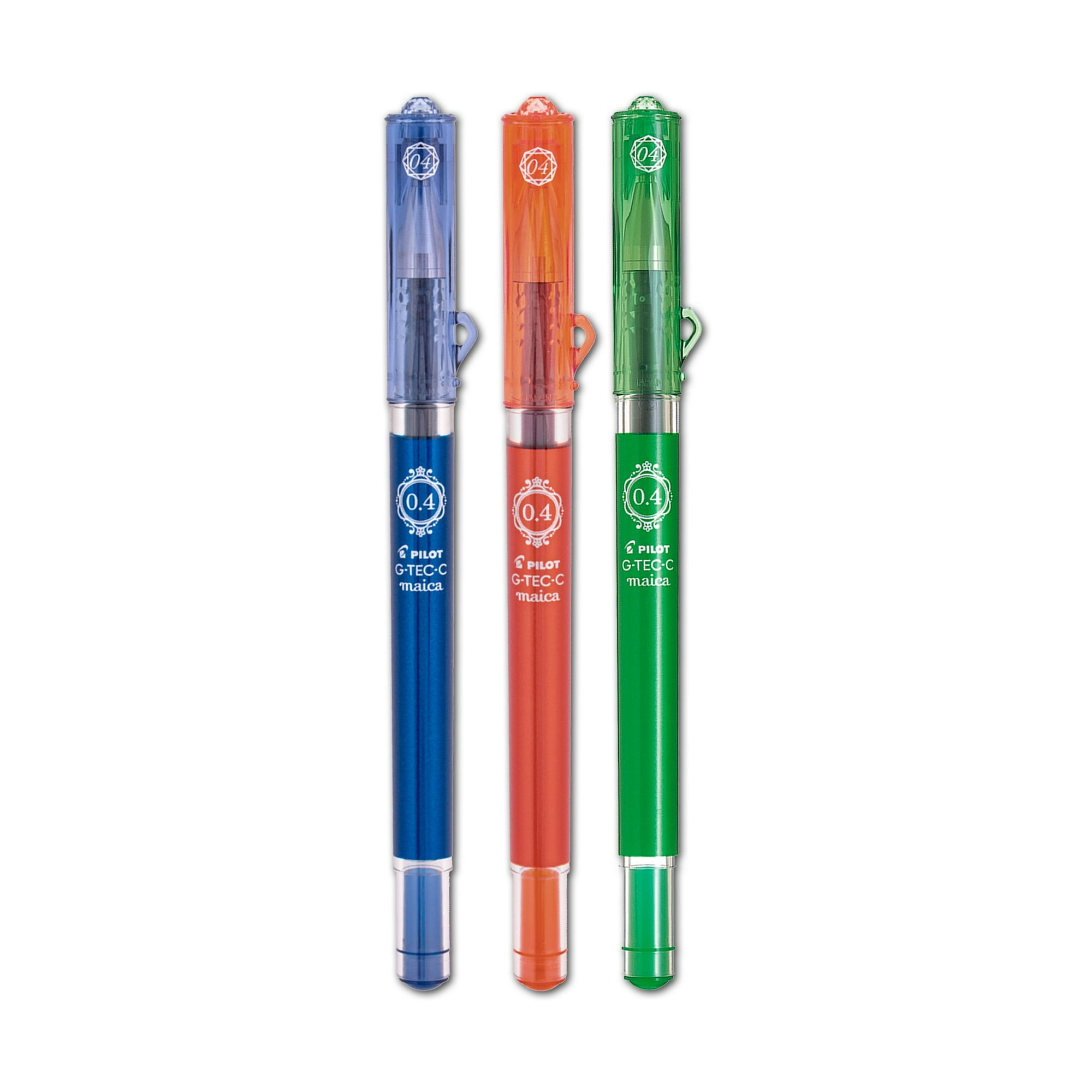 Set 3 Lapiz Gel Pilot Maica 0.4mm Azul Piedra, Cobre, Verde