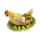thumbnail image 2 of Figurita De Gallina Ponedora, Caja De Anillo De Joyería Peque?a, Adorno Para Regalo Del Día De San Valentín, Base Verde, 2 of 5