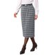 thumbnail image 4 of Falda Lápiz de Cuadros de Mujer INSPIRE CHIC Cintura Alta Tartán Oficina de Negocios Largo hasta la Rodilla L Negro Blanco, 4 of 5