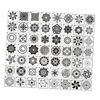 Bothyi - 56 Plantillas De Mandala Reutilizables, Plantillas De Pintura Para Muebles, Álbumes De Recortes