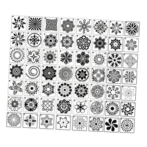 Bothyi - 56 Plantillas De Mandala Reutilizables, Plantillas De Pintura Para Muebles, Álbumes De Recortes