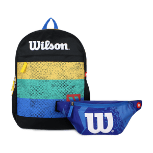 Pack Wilson Mochila Trino Multicolor + Banano Oslo Azul