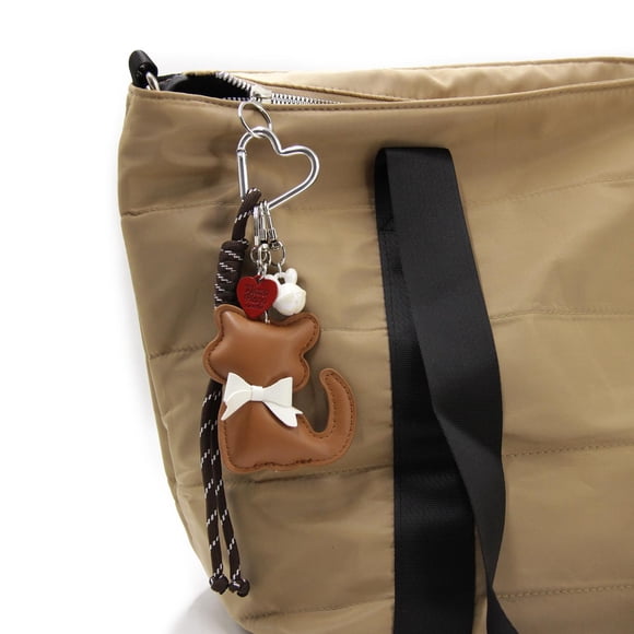 Llavero Charm Colgante Gatito Con Corazón Para Bolso 23cm beige Talla Única