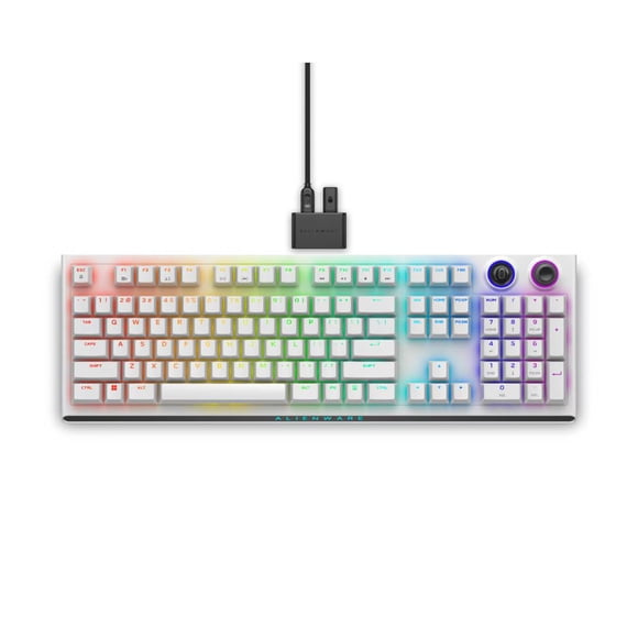 Teclado Alienware Gaming Tri modo Wireless AW920K Blanco