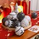 thumbnail image 3 of Adornos de bolas de Navidad ShareConn, 80 mm, 12 unidades, negro y dorado, 3 of 7