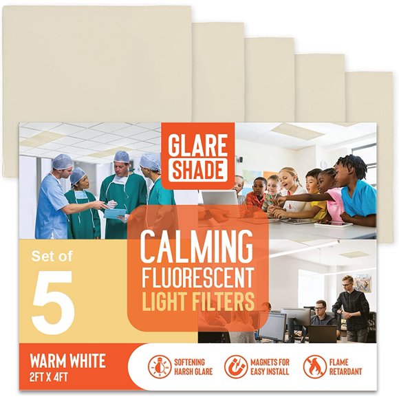 La luz fluorescente cubre GlareShade para el aula o la oficina