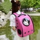 thumbnail image 4 of Bolso Mochila Porta Perros Jaula Cuero Transporte Perro Gato Fucsia Cuero, 4 of 4