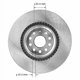 thumbnail image 2 of Disco de Freno Delantero Bendix PRT5986 para Modelos Volkswagen, 2 of 4