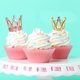 thumbnail image 4 of Hazyore 3 piezas de mini coronas para pastel en rosa y plateado, 4 of 9