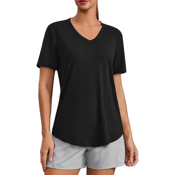 Polera Mujer PINSPARK Cuello V Manga Corta UPF 50