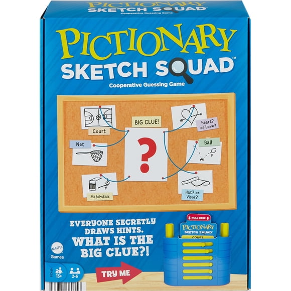 Juego de fiesta Mattel Games Pictionary Sketch Squad para 2 a 6 jugadores