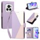 thumbnail image 2 of Cartera Plegable para Honor Magic6 Pro, PU Tricolor con Ranuras, Morado, 2 of 6