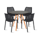 thumbnail image 1 of Comedor Mesa Eames redonda 80cm negra + 4 Sillas Berlin - Negras, 1 of 8