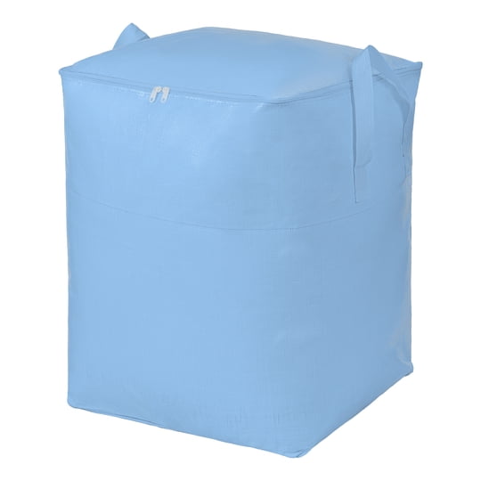 Regalwoven 1 Pcs Bolsa De Almacenamiento De Ropa, Bolsa De Almacenamiento, Bolsa De Mudanza Para Organizar Edredones, Organizador De Armario Y Almacenamiento Con Asas Azul Claro 23.6*19.7*31.5in