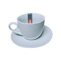 Importclick - Set 6 Tazas Café Express Loza 85 Ml Blanco