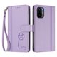 thumbnail image 3 of Funda Cartera Trébol para Xiaomi Redmi Note 10 4G/10S con Ranuras Tarjetas y Carga Inalámbrica Morado claro, 3 of 6