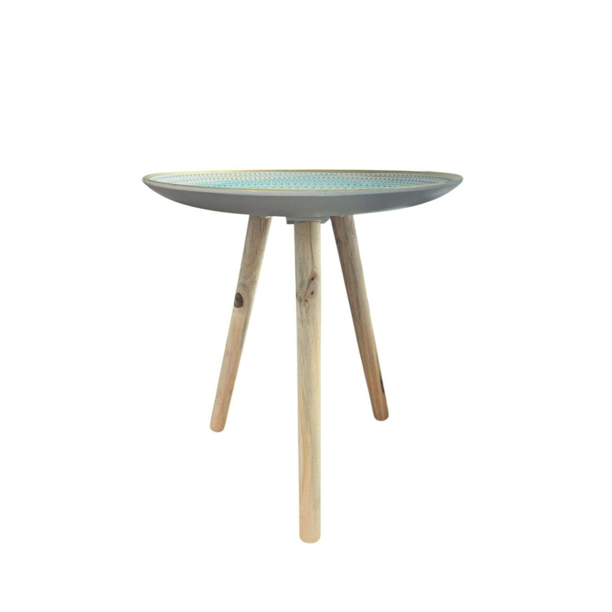 Oem - Mesa Lateral Dorada Puntos Mesa De Centro Decoración 40cm